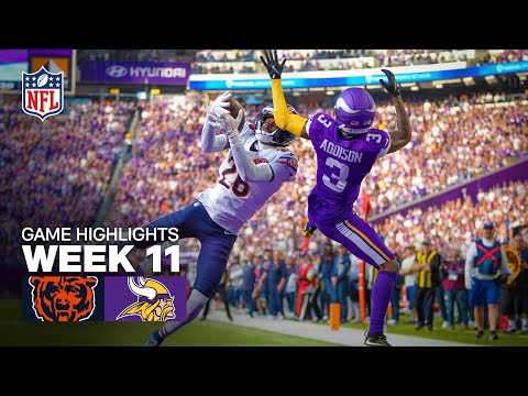 Chicago Bears vs Minnesota Vikings Game Highlights | 2025 NFL Season Week 11