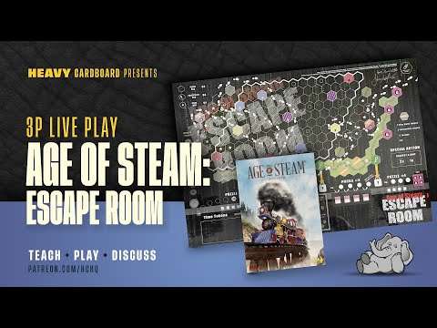 Age of Steam: Escape Room - 3p Teaching, Play-through, & Round table by Heavy Cardboard