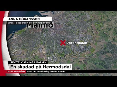 Skottlossning i Malmö - Nyheterna (TV4)