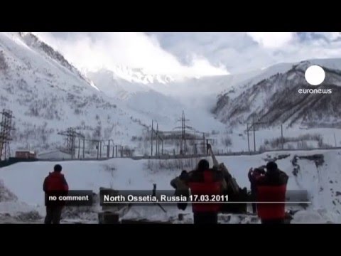 Russian soldiers create avalanche by firing artillery   No comment