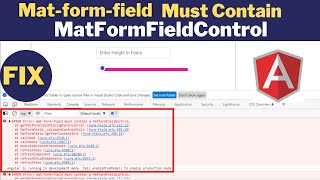 Error Mat-form-field must Contain MatFormFieldControl fix