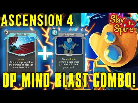 OP MIND BLAST COMBO! - ASCENSION MODE 4 THE DEFECT [Slay The Spire]