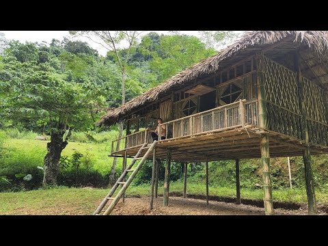 FULL VIDEO: 200 days building a bamboo house, Building a farm life