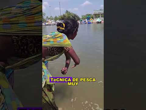 A woman uses an egg to fish.#fishing #seafishing #fyp #shorts #US