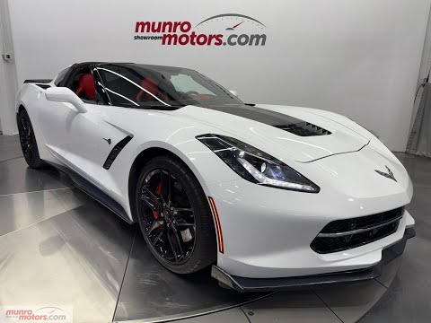 2016 Chevrolet Corvette 2dr Stingray Z51 Cpe w/3LT in White for sale at Munro Motors in Brantford, ON