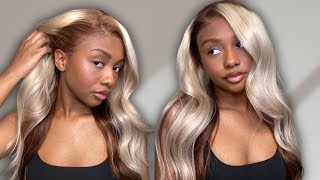 Champagne & Brown Ombré Lace Frontal Wig | Full Install & Styling | Ft. Megalook Hair