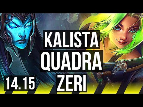 KALISTA & Lulu vs ZERI & Thresh (ADC) | Quadra, 49k DMG, 1100+ games, Godlike | EUW Master | 14.15