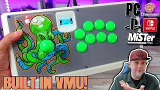 What The HELL? This Arcade Stick Has A Built In VMU For The DREAMCAST! The Octopus!