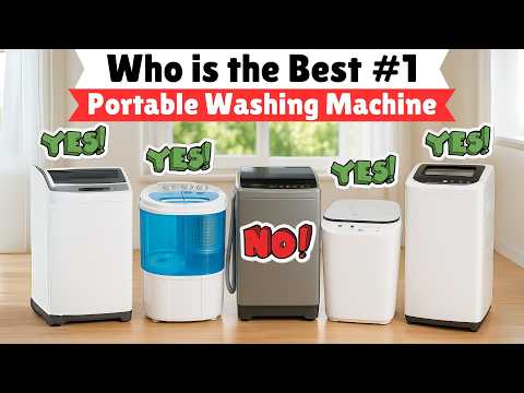 Portable Washing Machine, 20L Foldable Washer with Spin Basket, Upgraded 3 Modes Deep Cleaning for Baby Clothes, Underwear & Socks, fit for Hotel, Travel, Camping, Apartment & Dorm video review thumbnail