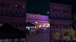 マッジョーレ広場の夜景 イタリア ボローニャ