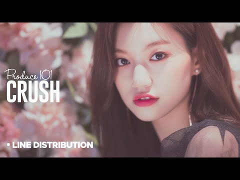 PRODUCE 101/I.O.I - Crush : Line Distribution (TOP 22 MEMBERS VERSION)