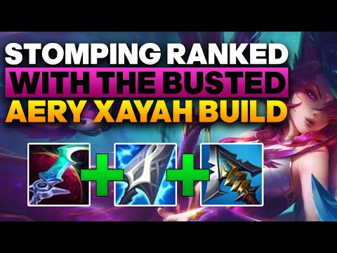 Stomping ranked with the Aery Xayah Lethality build - Xayah ADC Gameplay