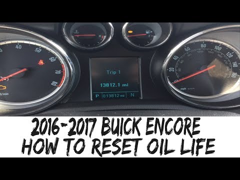 2016-2017 Buick Encore Reset Oil Life How To Indicator 16 17 Oil Change