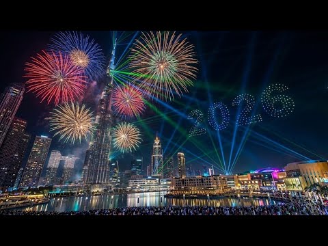 Dubai -  New Years Eve 2026 The Biggest Show on Earth! 🎆 World's Tallest Fireworks, Drones & Lasers