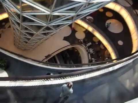 ThyssenKrupp traction glass elevator at the MyZeil in Frankfurt
