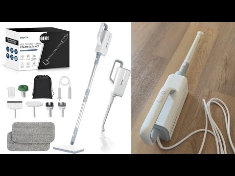 11-in-1 Steam Mop - Detachable Handheld Steam Cleaner with 380mL Tank, 260℉ Floor Steamer for Hardwood, Tile, Grout, Windows, Bath & Kitchen - 3-Level Steam Control, Multi-Purpose Floor Steam Cleaner video review thumbnail