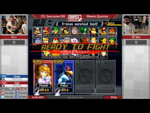 CFL Smackdown 134 Melee - Oaty (Peach) vs OC Mike (Falco) - Winners Quarters