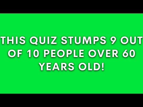 Think You Know It All? 9 out of 10 Seniors Can't Pass This Quiz! - Can You?