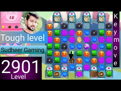 Candy crush saga level 2901 । Tough level । No boosters । Candy crush saga 2901 । Sudheer Gaming