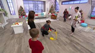 Stomp Rocket Set mit 3 Stuntflugzeugen und 3 Bonus-LED-Raketen auf QVC