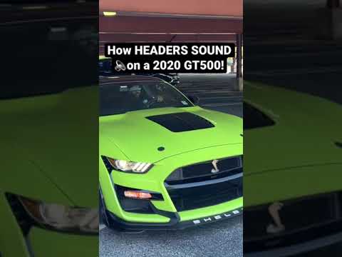 HOW HEADERS SOUND on a 2020 Shelby Mustang GT500! #shorts