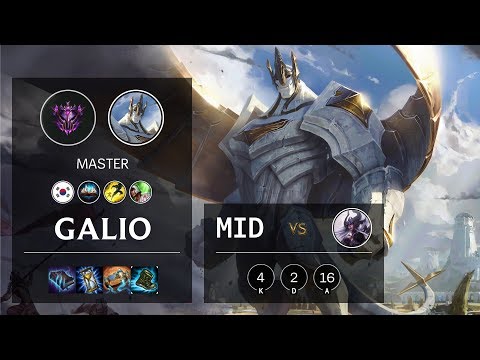 Galio Mid vs Syndra - KR Master Patch 10.12