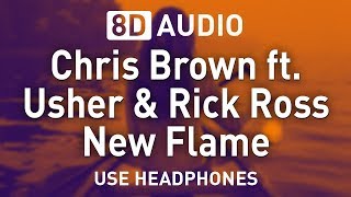 Chris Brown ft. Usher &amp; Rick Ross - New Flame | 8D AUDIO