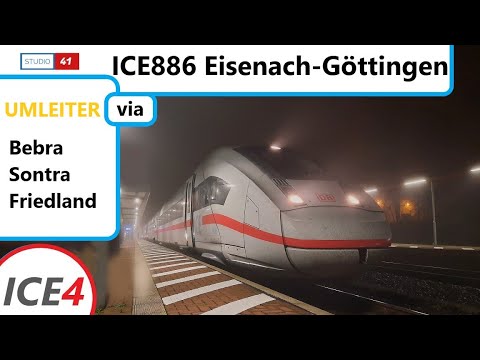 Eisenach-Göttingen *ICE886* (ICE1 II BR401) Führerstandsmitfahrt/Cabride