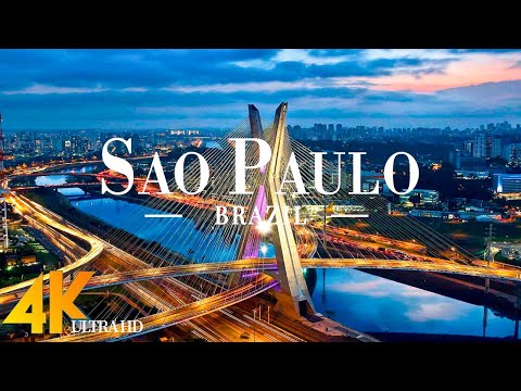 Sao Paulo 4K drone view • Beautiful aerial view over Sao Paulo | Relaxation film with calming music