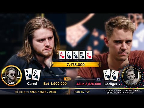 LLinusLove goes ALL-IN against CHARLIE CARREL | Triton London 2019 - NLH £50K