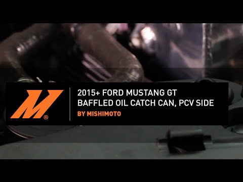 2015-2017 Ford Mustang GT Baffled Oil Catch Can, PCV Side Installation Guide by Mishimoto