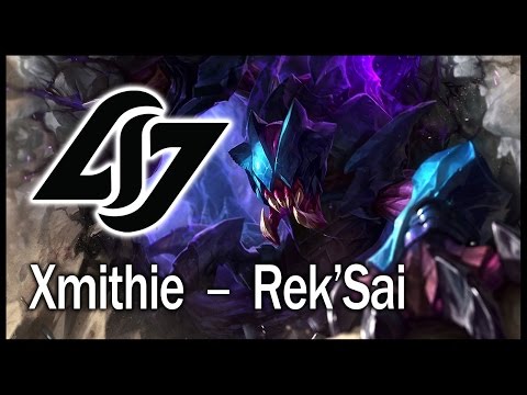 CLG Xmithie - AP Rek'Sai top vs. Swain - Patch 4.21 new champion gameplay (2014.12.13)