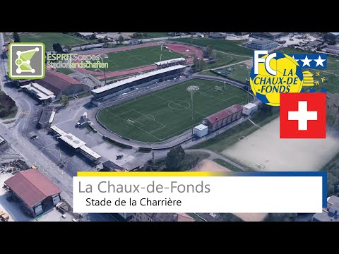 Stade de la Charrière | FC La Chaux-de-Fonds | Slow Motion 360° Rotation | Google Earth