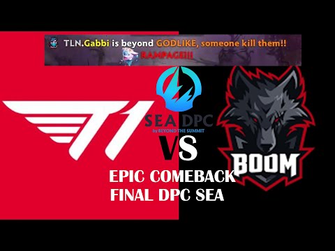 Epic Comback Dota 2 T1 VS BOOMESPORT DOUBLE RAMPAGE GABBI