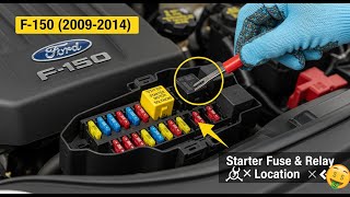 FORD F-150 Engine Starter FUSE & RELAY LOCATION (2009-2014)