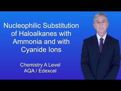 A Level Chemistry Revision "Nucleophilic Substitution of Haloalkanes with Ammonia and Cyanide ions"