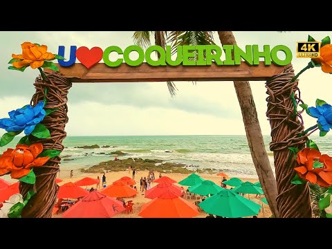 [Brazil Beach Walk] Beauty of Coqueirinho Beach, Beach Walk,🌞Paraíba, Brazil | 4K