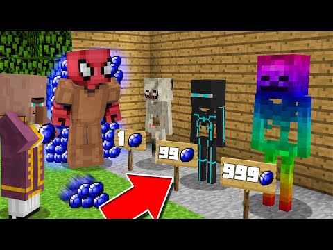 FAKİR İSKELET SATICISI OLDU! (1 İSKELET 999 SAFİR!) - Minecraft