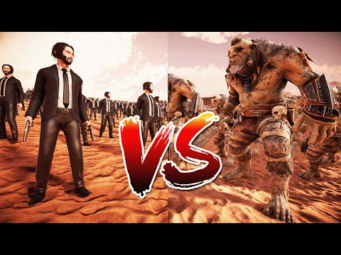 100,000 TROLLS vs 10.000 JOHN WICKS - Ultimate Epic Battle Simulator 2 UEBS2