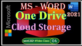 How to Use One Drive, Cloud Storage Microsoft Office Word 2021in Hindi