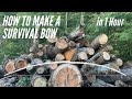 How To Make A Survival Bow 1 Hour Build