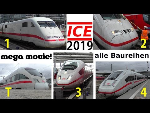 ICE 1 - ICE 2 - ICE 3 - ICE 4 - ICE T  * München Hauptbahnhof * MEGA MOVIE
