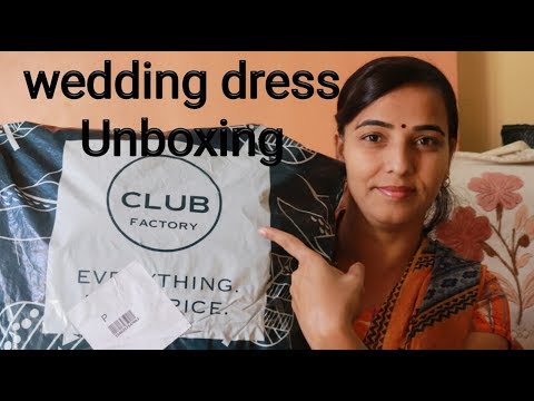 Club factory-Ball gown | V-Neck Wedding Dresses Unboxing | honest review