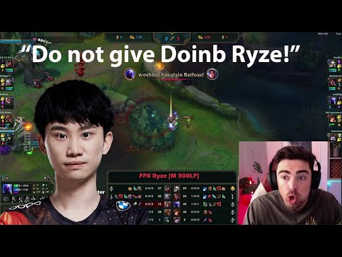 Midbeast Can't Believe How Good FPX DOINB's Ryze Is - 1v2 Outplay!!