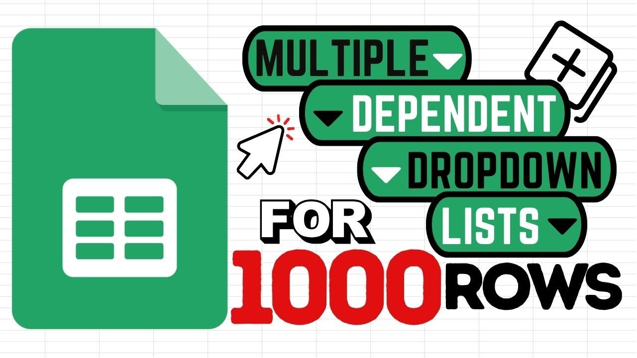 Google Sheets: Create Multiple Dependent Dropdown Lists for 1000 rows! (Data Validation)