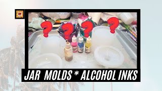 Resin Pouring Two Jar Molds | Alcohol Inks | Pearlescent Micas | Resin Art | | Resin Molds