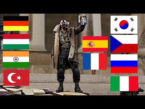 Bane's speech in different languages