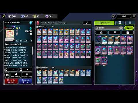 F2P Paleozoic Frog DECK PROFILE in Yu-Gi-Oh Master Duel