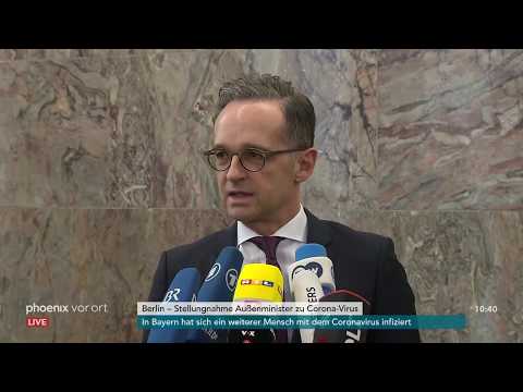 Heiko Maas zur Ausbreitung des Coronavirus am 31.01.20