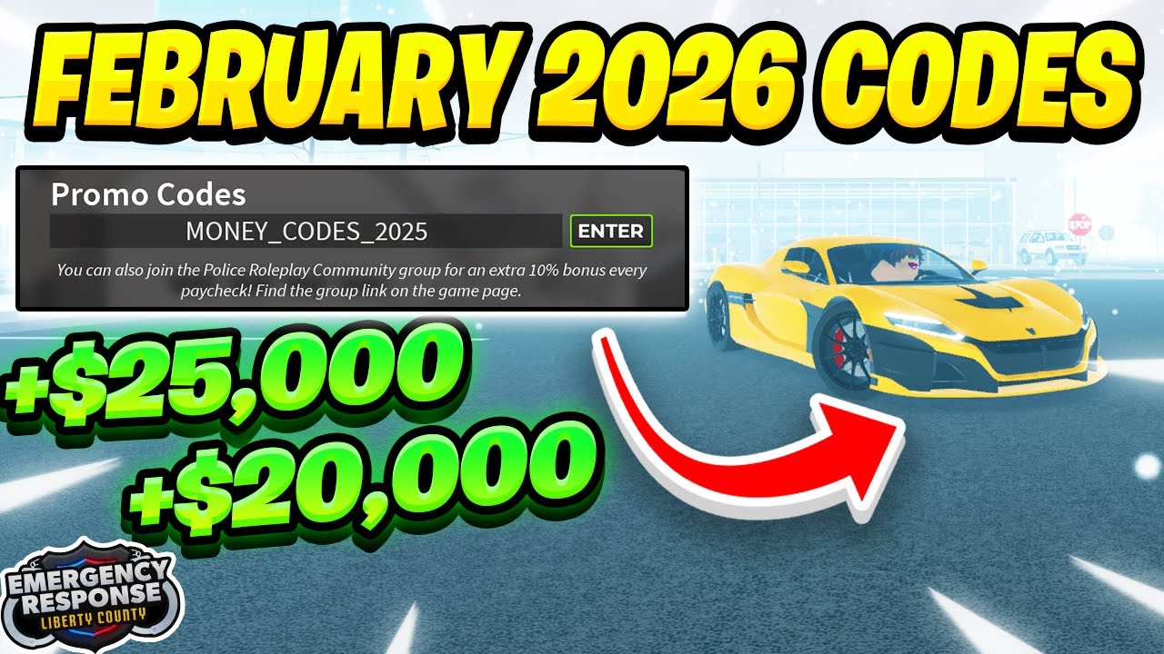 ALL WORKING CODES IN ROBLOX ERLC FEBRUARY 2026 | Emergency Response Liberty County Codes 2026